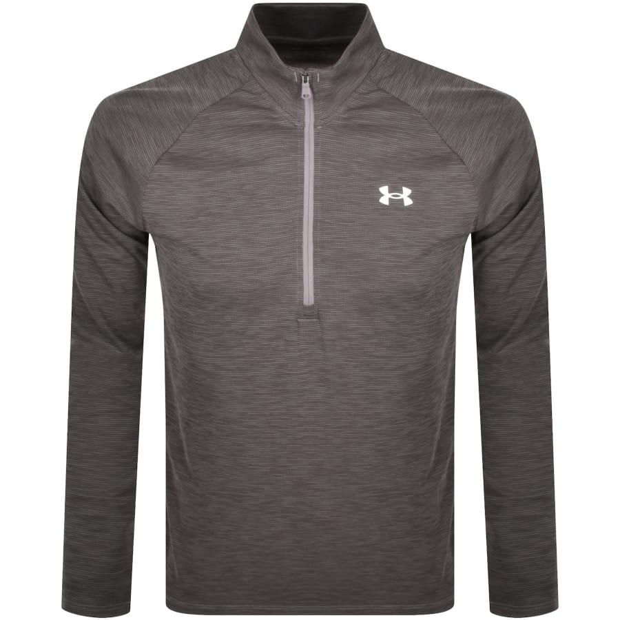 Under armour gray quarter zip sale